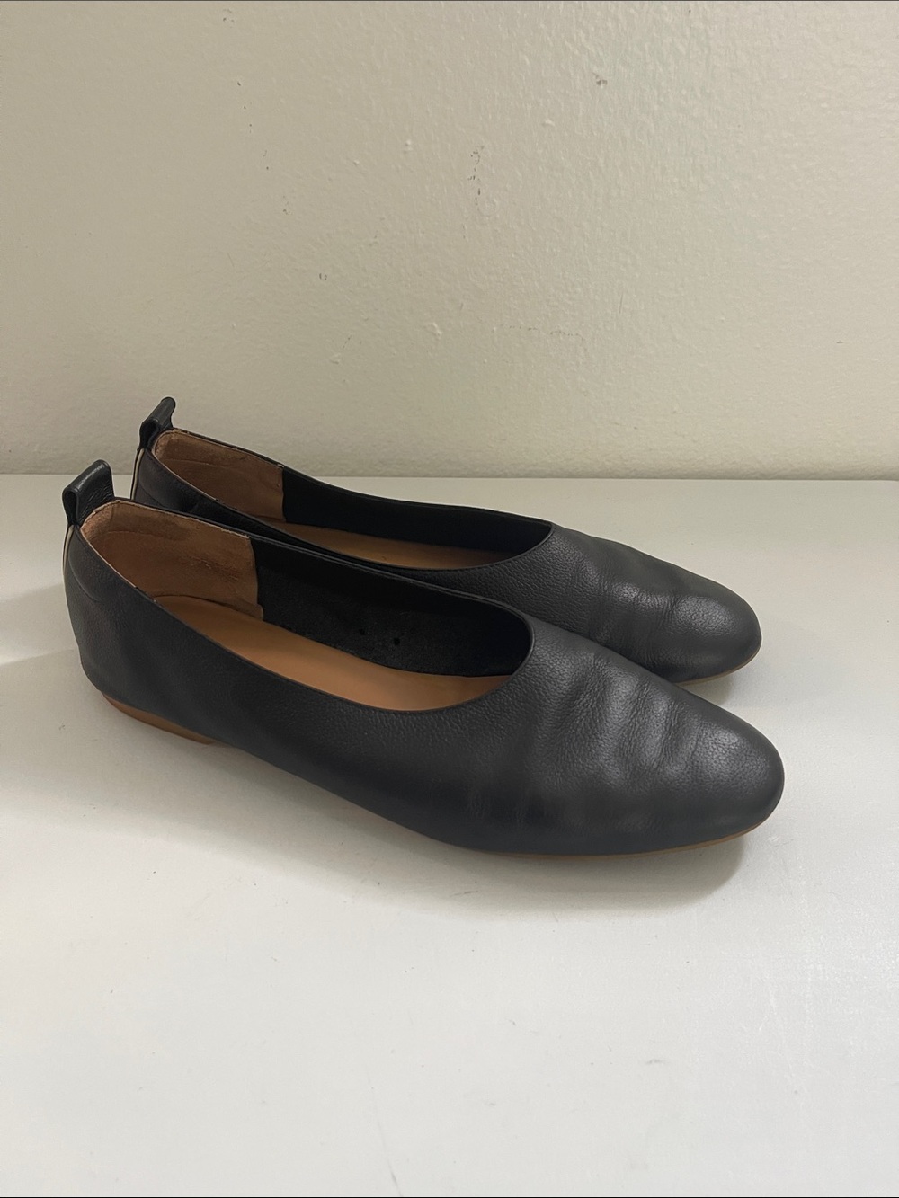 Everlane The Day Glove Black Leather Ballet Flats Size 7.5